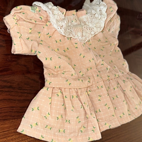 *VINTAGE* 1985 Cabbage Patch Kids Peach Dress with Yellow Flowers - Picture 8 of 11